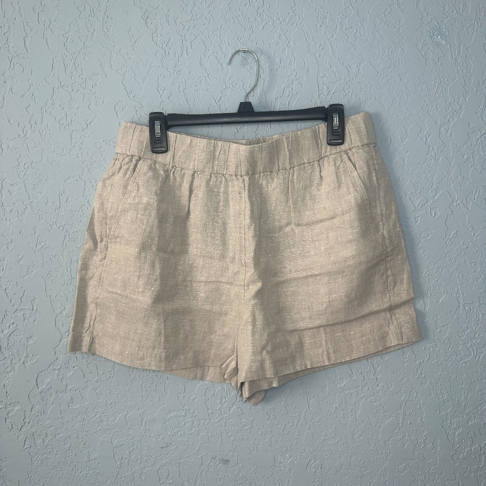 J.Crew Tan Linen-Blend Shorts NWT | Size M